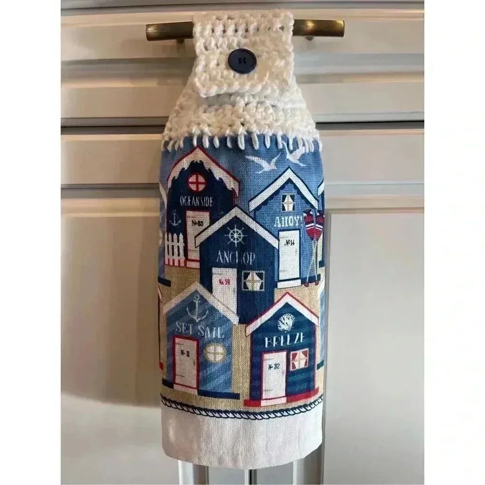 Crochet Top Kitchen Towel- Seaside